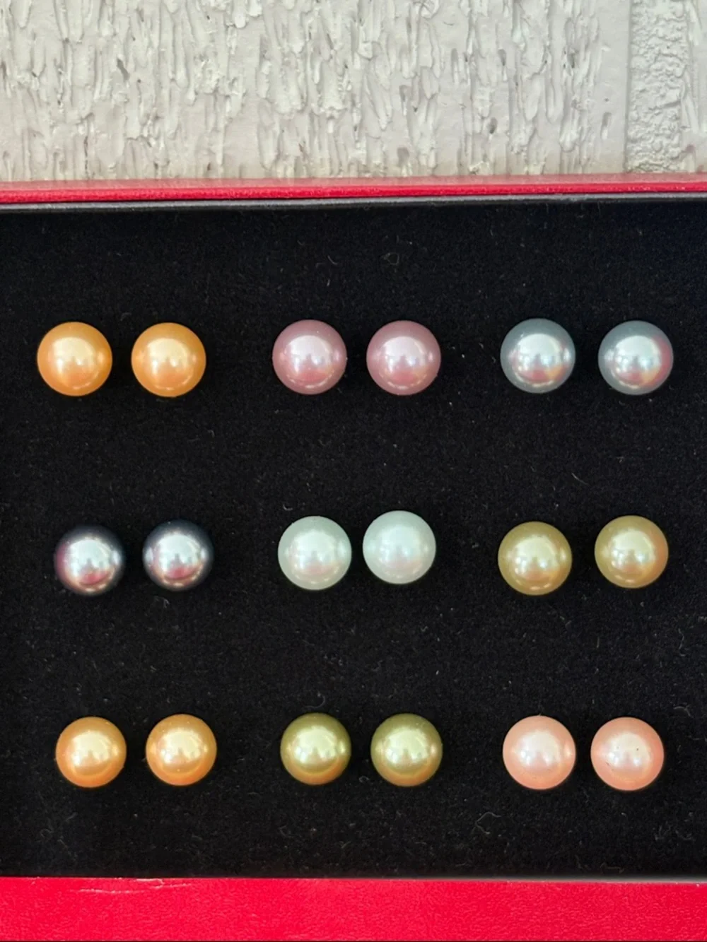 KJL Kenneth Jay Lane Vintage First Lady Simulated Pearl Earrings Set 10mm - Picture 4 of 6